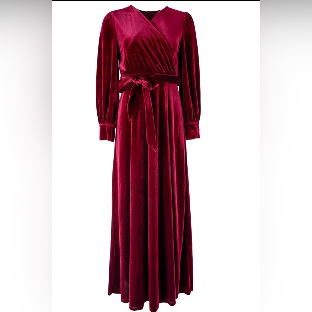 NWY Ivy City Co. Andie Dress in Wine Velvet